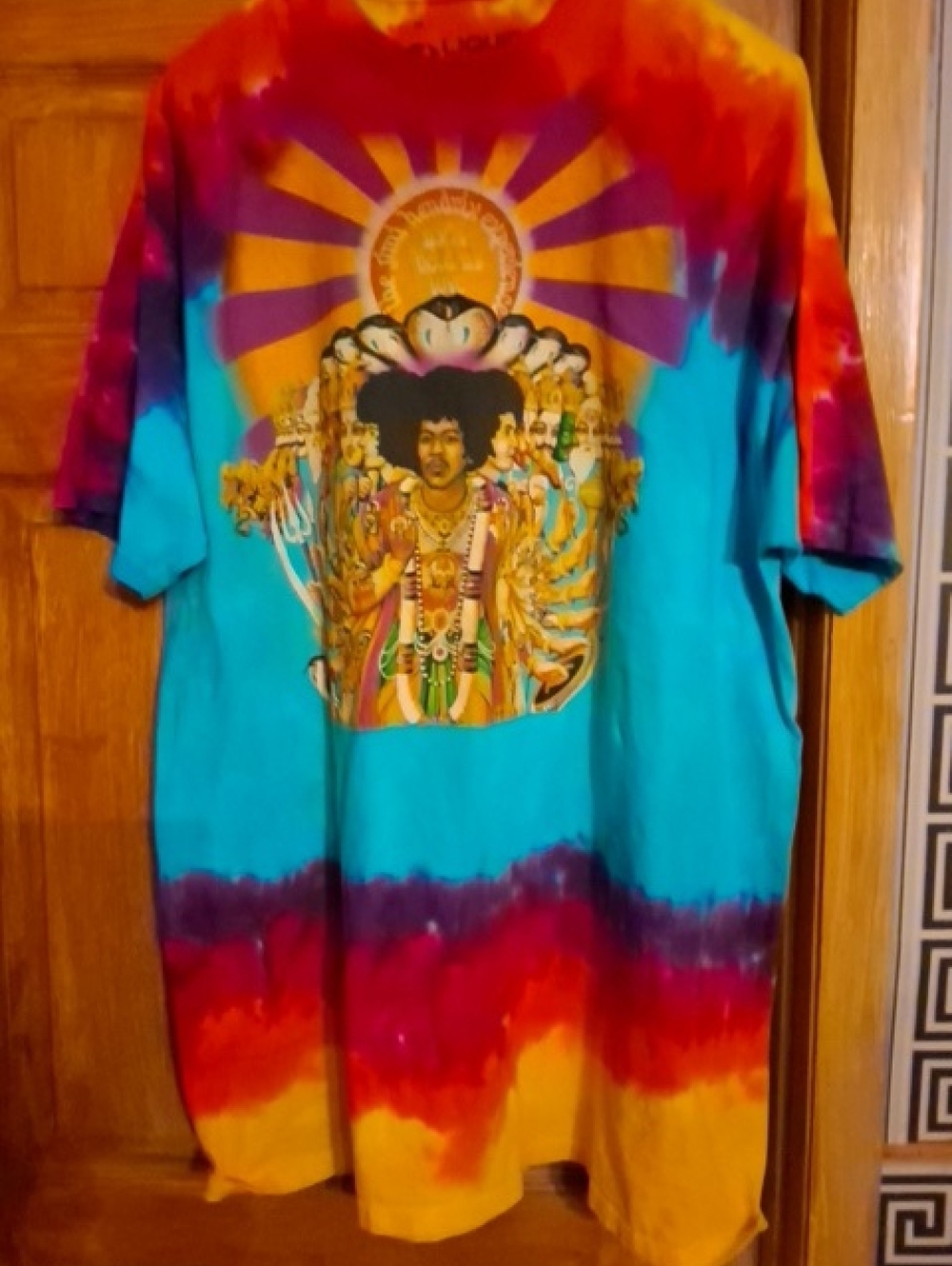 Liquid Blue Tie-Dye Tee in Pink, Yellow, and Red